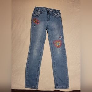 Cat & Jack Blue Jeans with Heart Embroidery